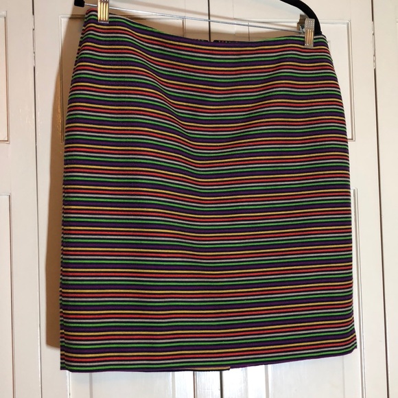 Talbots Classic Skirt Lots of Bright Colors but Subtle SZ 14P - Picture 1 of 6